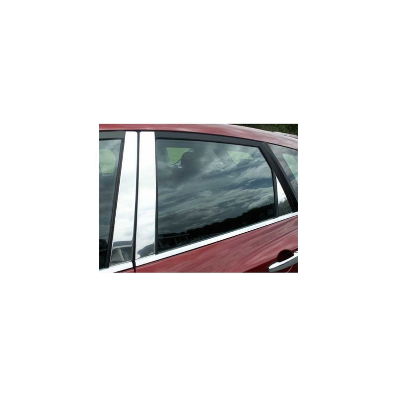 QAA FITS MAZDA 3 2004-2009 MAZDA (6 Pc: Stainless Steel Pillar Post Trim Kit, 5-door, Hatchback) PP27752