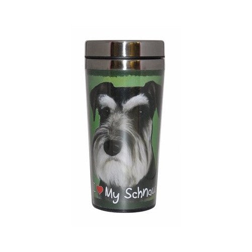 E&S Pets Stainless Steel Schnauzer Uncropped Tumbler, 16 oz