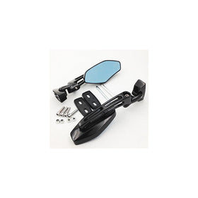 Motorcycle Racing Rearview Mirror Fit For Honda Suzuki Kawasaki Cruiser Chopper Sports Blk