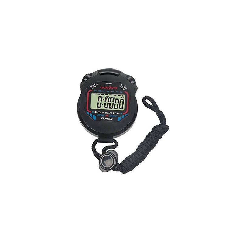 LuckyStone Digital Handheld Multi-Function Professional Electronic Chronograph Sports Stopwatch Timer Water-Proof Stop Watch, Display Great for Sports Coaches Fitness Coaches and Referees, Large