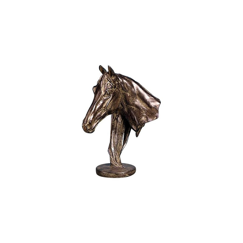 StealStreet SS-UG-TEC-039 Horse Head Shaped Bust Figurine, 12.5", Copper