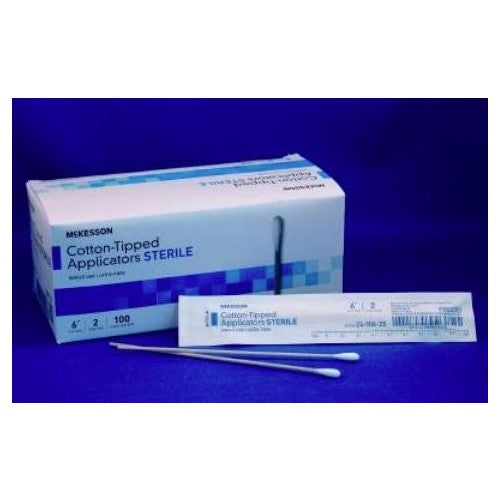 MCKESSON Swabstick McKesson Cotton Tip Wood Shaft 6" 2 Pack Sterile (#24-106-2S, Sold Per Pack)