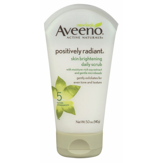 Aveeno Positively Radiant Brightening Daily Scrub 5 Ounce (145ml) (2 Pack)