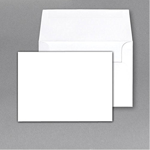 White Heavy Blank Note Cards and Envelopes, 4-1/2 X 6-Inches, Pack of 50. this is Not a Fold Over Card.