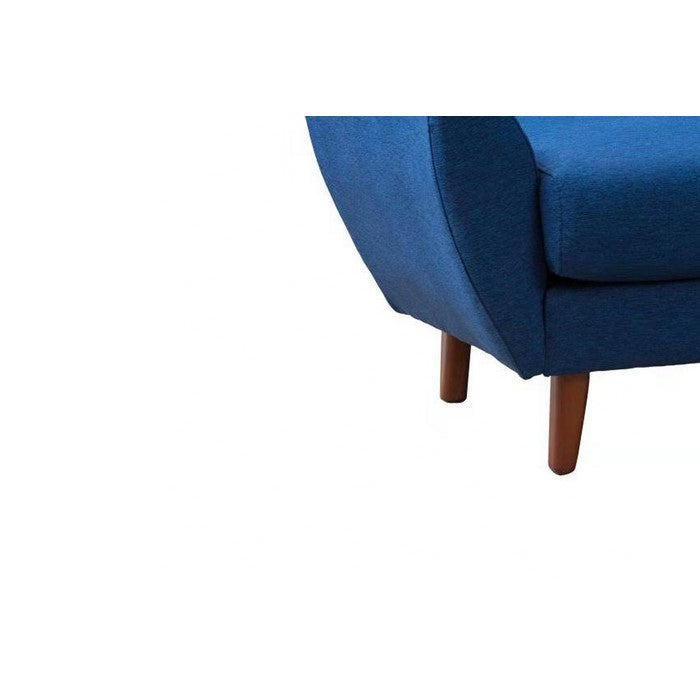 71 Inch Modern Fabric Upholstered Sofa with Tufted Back,Blue and Brown