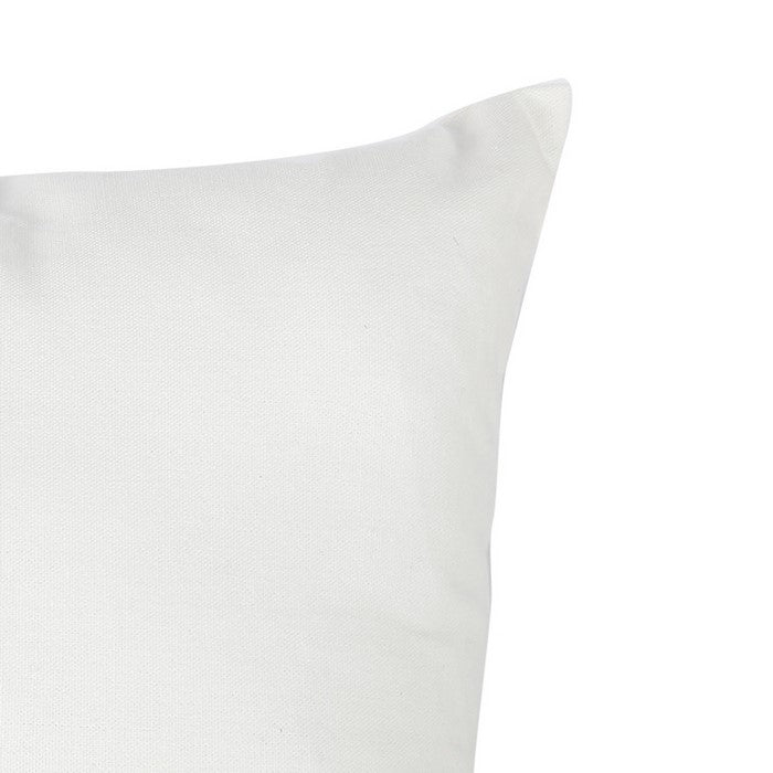 Contemporary Style Pillow with Coral Embroidery, Red and White.