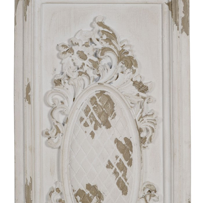 Traditional StyleDecorative Wall Panel, White and Brown