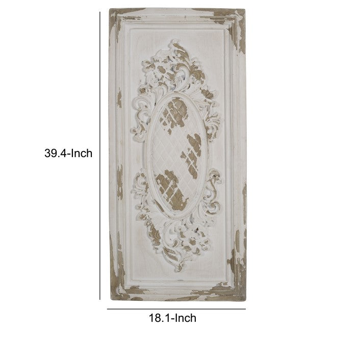 Traditional StyleDecorative Wall Panel, White and Brown