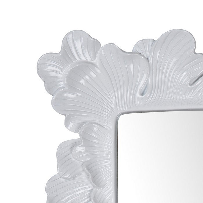 Traditional Crafted Baroque Inspired Mirror, White