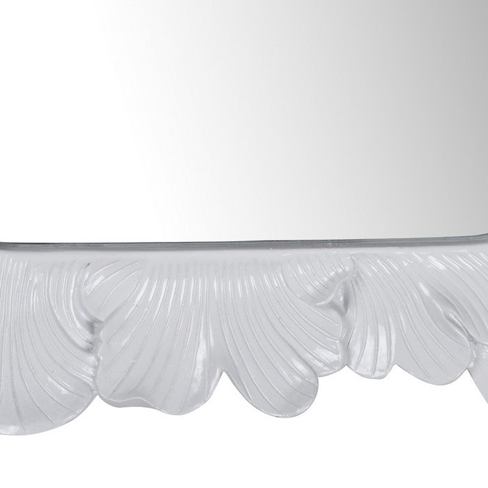 Traditional Crafted Baroque Inspired Mirror, White