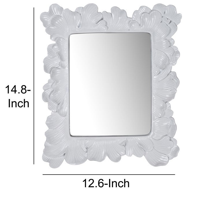 Traditional Crafted Baroque Inspired Mirror, White