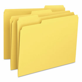 Smead File Folder, 1/3-Cut Tab, Letter Size, Yellow, 100 per Box (12943)