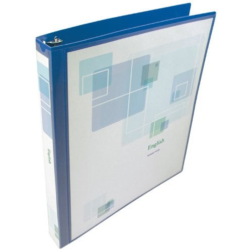 Wilson Jones Print Won't Stick Flexible Poly Round Ring View Binder, 1 Inch, Letter Size, Customizable, Blue (A7043345D)