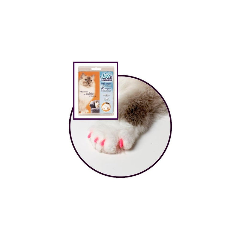 Soft Claws for Cats - CLS (Cleat Lock System), Size Medium, Color Pink