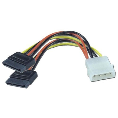 6" Serial ATA Power Y-Cable (4-pin - 15-pin) For Dual Serial ATA (SATA) Devices