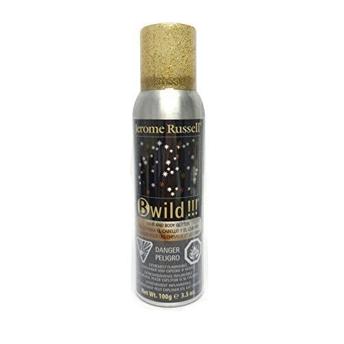 B-wild Hair and Body Glitter Spray Goldsilver 3.5 Oz 1 Can