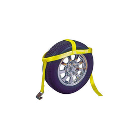 Keeper 04512 5-1/2' Over-The-Wheel Tie-Down Dollie Strap with Flat Hook, Yellow