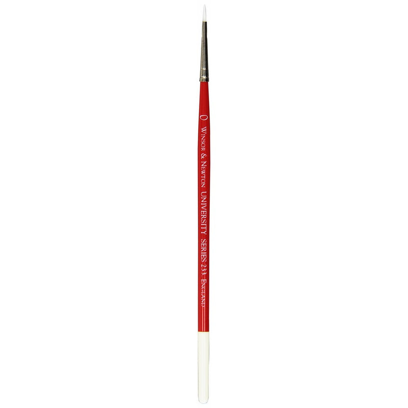 Winsor & Newton 5423000 University Series 233 Round Short Handle Brush, Size 0