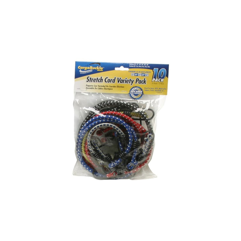 CargoBuckle F13741Stretch Cord Variety, 10-Pack