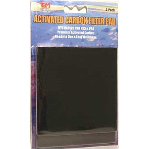 TOM Aquarium Activated Carbon Pad 2 pack fits Rapids Pro Filter #1350, #1351, #1315 & #1316