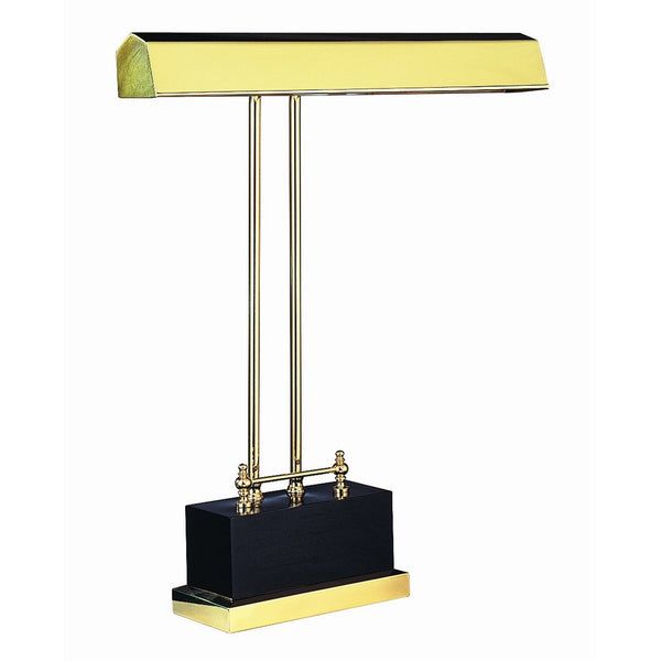 House of Troy P14-D01 15-Inch Portable Digital Piano Lamp, Polished Brass and Black