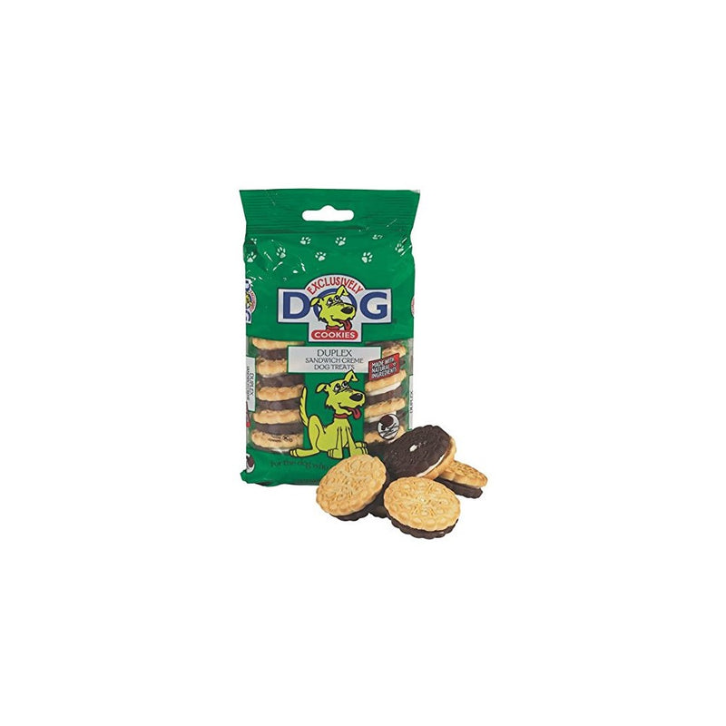 Exclusively Pet Cookies Duplex Sandwich Cremes (Vanilla and Carob), 8-Ounce