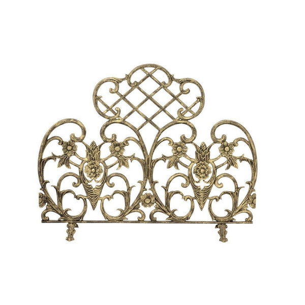 UniFlame Single Panel Cast Aluminum Screen, Antique Gold