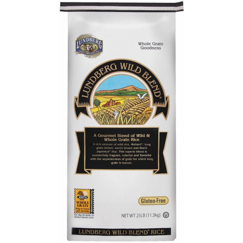 Lundberg Family Farms Organic Wild Blend Gourmet Brown Rice, 25-Pound