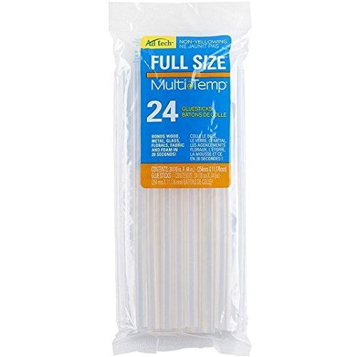 AdTech Multi-Temp Full-Size Glue Sticks for Crafting, DIY, and Home Repair | 24-Count
