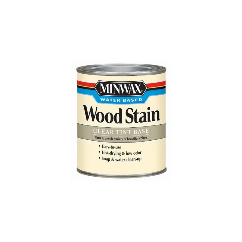 Minwax 618074444 Water-Based Wood Stain, quart, Clear Tint Base