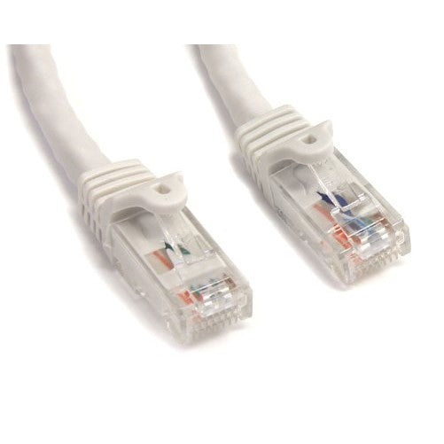 StarTech.com N6PATCH25WH Cat6 Ethernet Cable - 25 ft - White - Patch Cable - Snagless Cat5 Cable - Long Network Cable - Ethernet Cord - Cat 6 Cable - 25ft