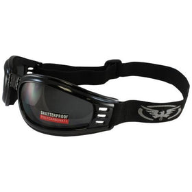 Global Vision Mach 3 Folding Goggles (Black Frame/Smoke Lens)