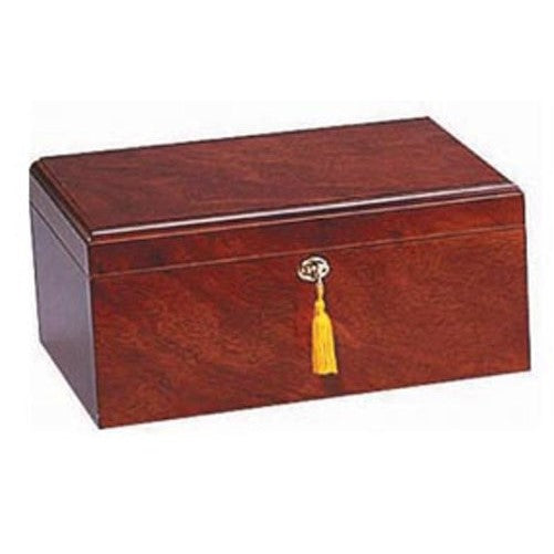 Milano Humidor, Rosewood, Spanish Cedar Tray with Divider, Holds 75-100 Cigars, by Quality Importers