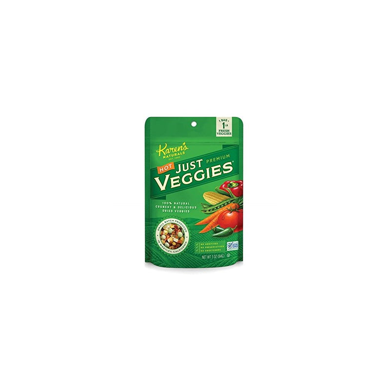 Karen's Naturals Just Tomatoes, Hot Just Veggies 3-Ounce Pouch (Packaging May Vary)