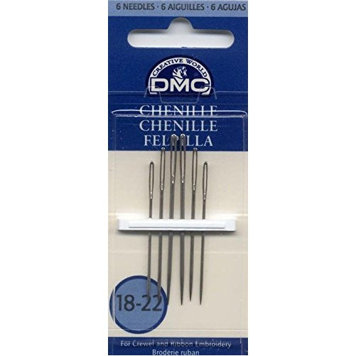 DMC 1768-18/22 Chenille Hand Needles, 6-Pack, Size 18/22
