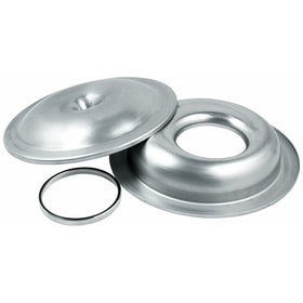 Allstar ALL26095 14" Diameter 5-1/8" Flange Plain Aluminum Carburetor Air Cleaner Kit with Offset Base and 1/2" Spacer