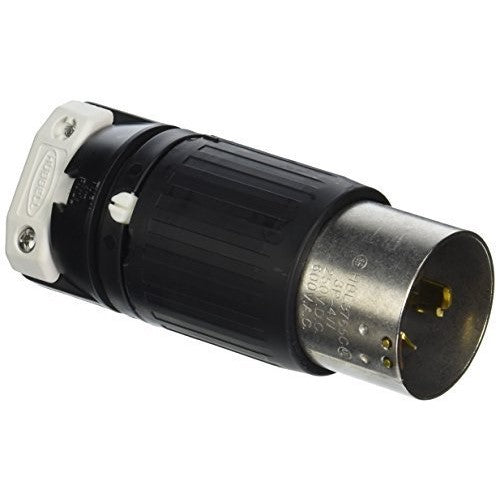 Hubbell HBL3765C Locking Plug, 50 amp, 250VDC/600VAC, 3 Pole, 4 Wire