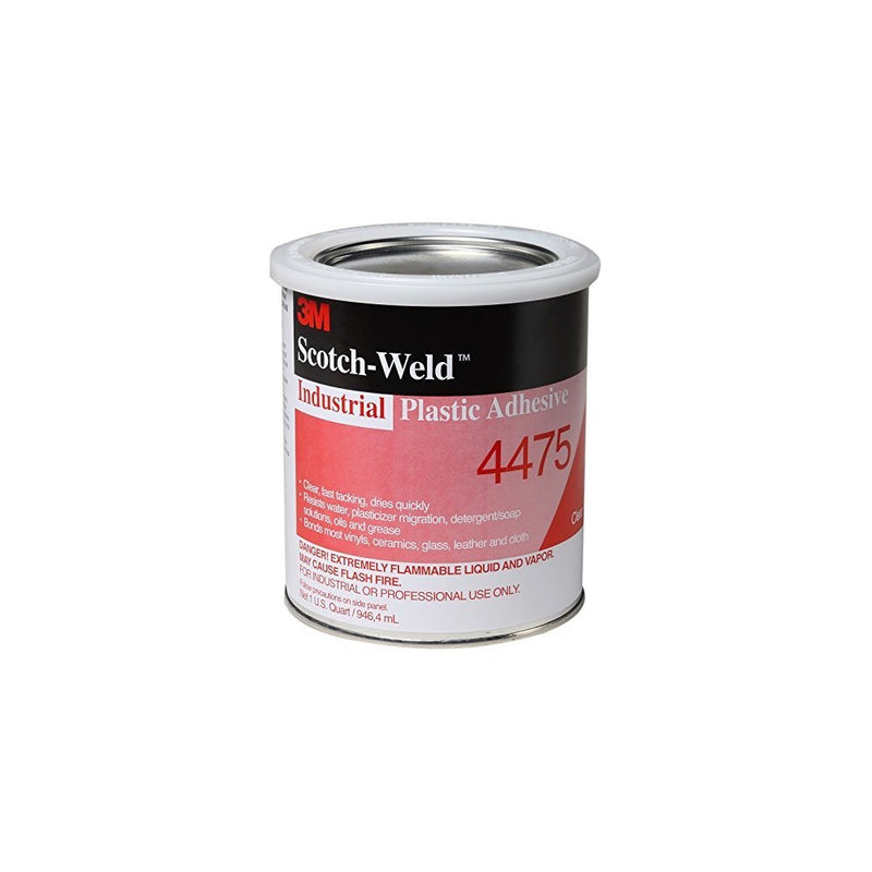 3M 4475 Clear Industrial Plastic Adhesive, 1 Quart