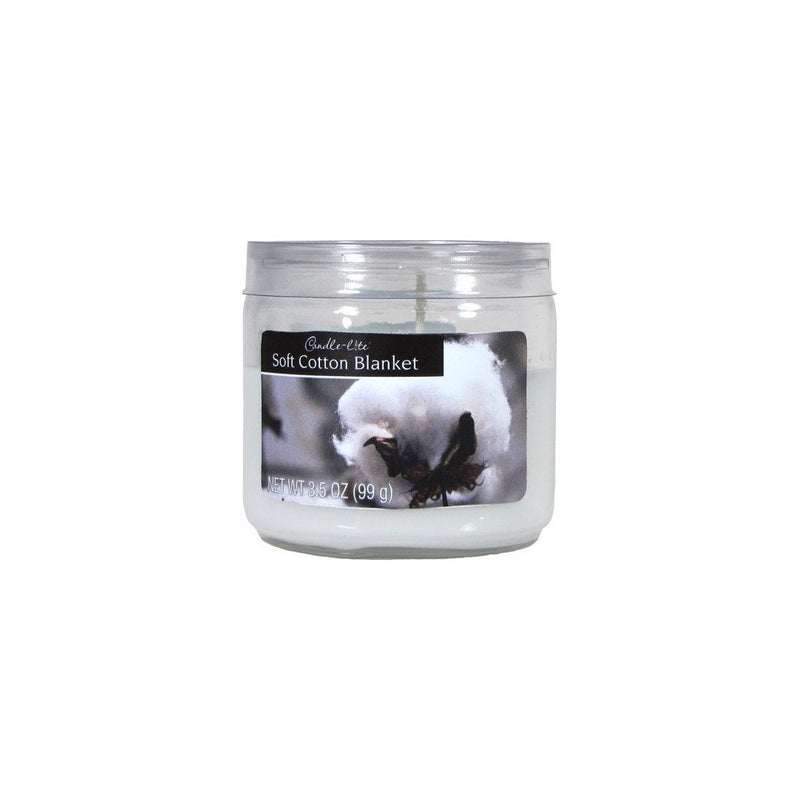 Candle lite 2400250 3.5 Oz Soft Cotton Blanket Scented Jar Candle