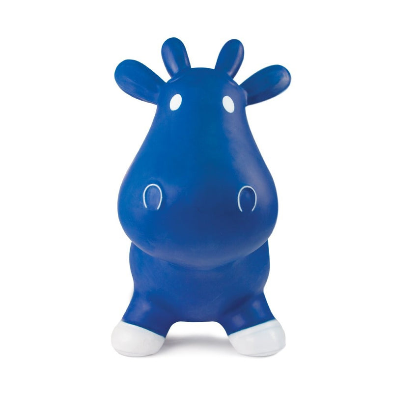 Trumpette Howdy Bouncy Rubber Cow, Cobalt Blue