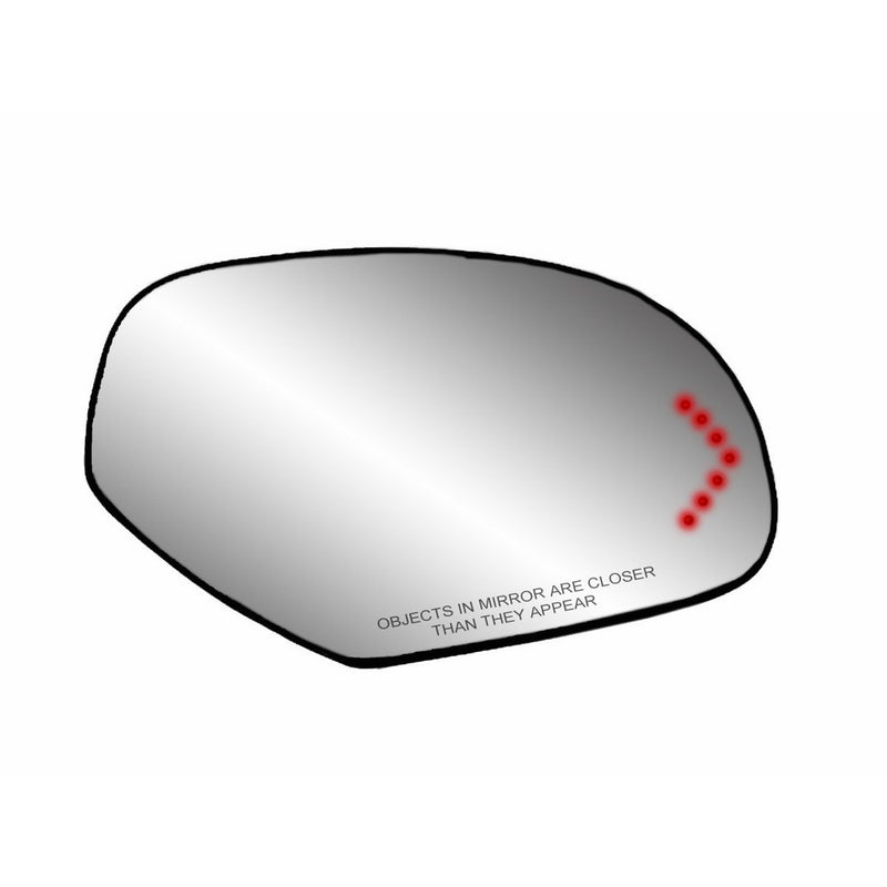 Fit System 40204 Passenger Side Heated Non-Dimming Mirror Glass with Backing Plate and LED Arrow Turn Signal Light