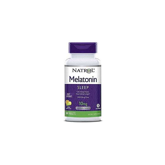 Natrol Fast Dissolve Melatonin Tablets 10 mg, Citrus Punch Flavor 60 ea