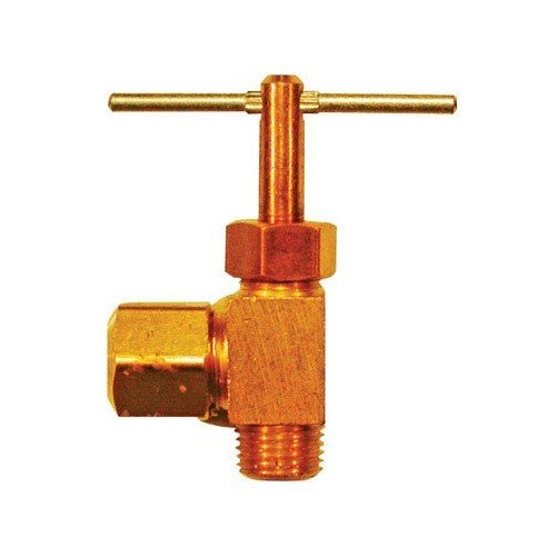 Jmf Angle Compression Valve 1/4 " Comp X 1/8 " Mpt Yellow Brass Bulk 30 Psi < 0.25 % Lead