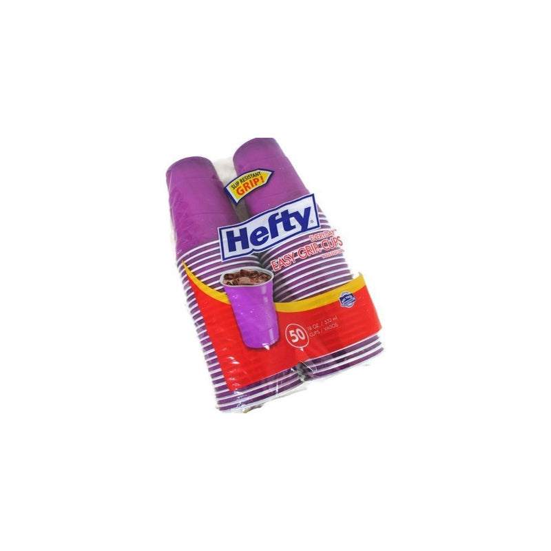 Easy Grip Disposable Plastic Party Cups, 18oz, Purple, 50/pack by Reynolds