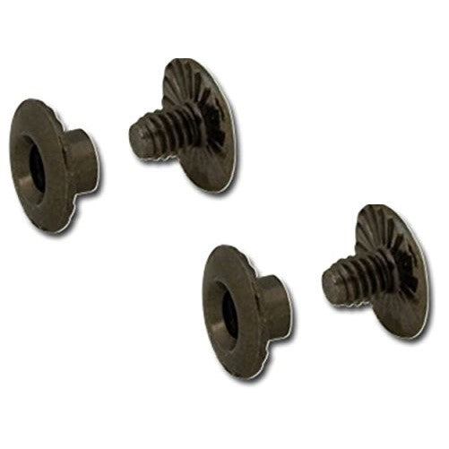 Tandy Leather Open Back 1/8" Black Screw Posts 1296-04 -- TWO 10 Packs
