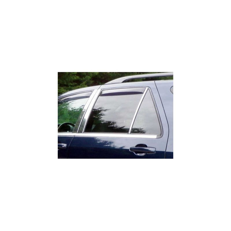 QAA FITS SRX 2004-2009 CADILLAC (6 Pc: Stainless Steel Pillar Post Trim Kit, 4-door, SUV) PP44261
