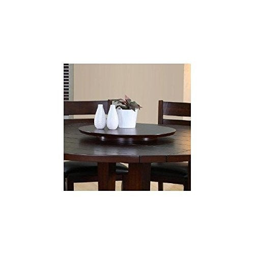 Wood Very Dark Espresso Lazy Susan Turntable Tray 22"