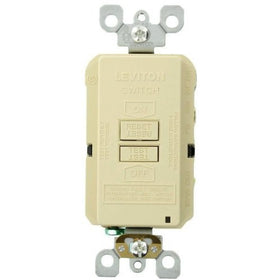 Leviton GFRBF-I Self-Test SmartlockPro Slim Blank Face GFCI Receptacle with LED Indicator, 20 Amp, Ivory