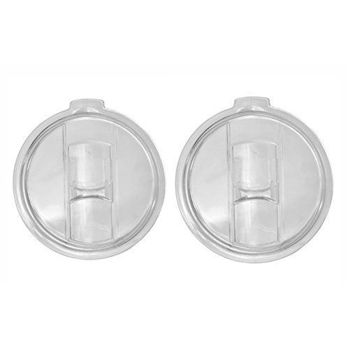 Set of 2 - Spill and Splash Proof Resistant Lids with Slider Closure for 30 oz. Tumblers - Fits YETI Rambler