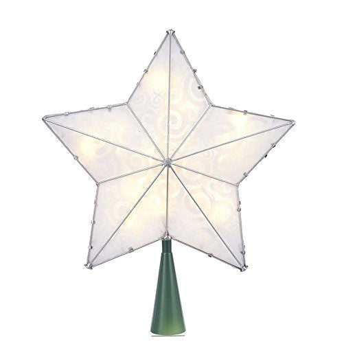 Kurt Adler UL4319 UL 15-Light LED Spiral Star Treetop